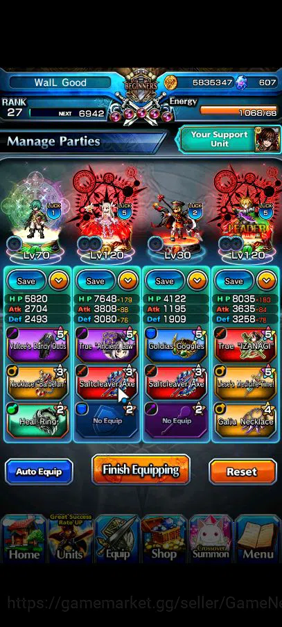 Grand Summoners Accounts Global|Rank 27|1 Sp Art|5 Ascend|WH Fen,Illya,Berw image 4