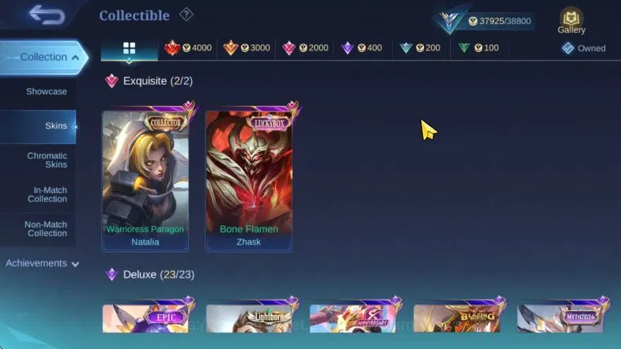 Mobile Legends: Bang Bang Accounts Hero 118|Skin 175|Honor 49|Lbox Zhask,Pace Fanny,B image 6