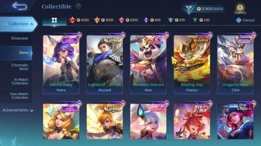Mobile Legends: Bang Bang Accounts Hero 118|Skin 175|Honor 49|Lbox Zhask,Pace Fanny,B image 7