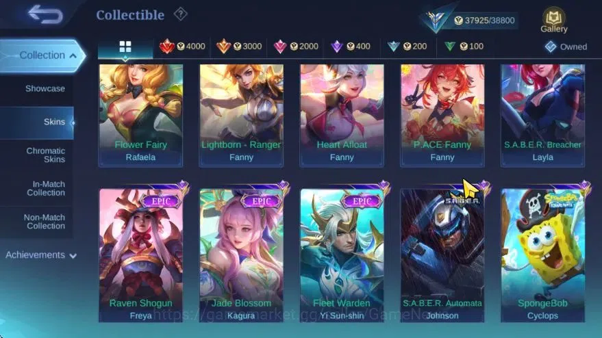 Mobile Legends: Bang Bang Accounts Hero 118|Skin 175|Honor 49|Lbox Zhask,Pace Fanny,B image 8