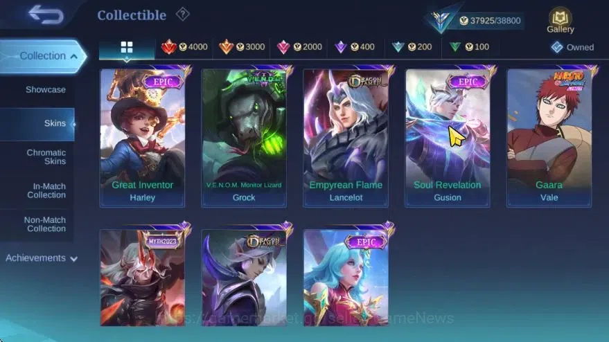 Mobile Legends: Bang Bang Accounts Hero 118|Skin 175|Honor 49|Lbox Zhask,Pace Fanny,B image 9