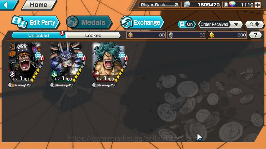 One Piece Bounty Rush Accounts GLOBAL|PR 2|2 EX|RD 1.1K|T4E Marshall D.Teach, Bat image 4