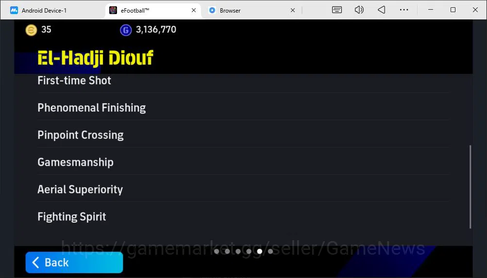 eFootball Accounts Starter Mobile|{Marco Van Basten,Randal Kolo Muani,El-Hadji Diouf}Phenom Finish,Marcus Rashford 11