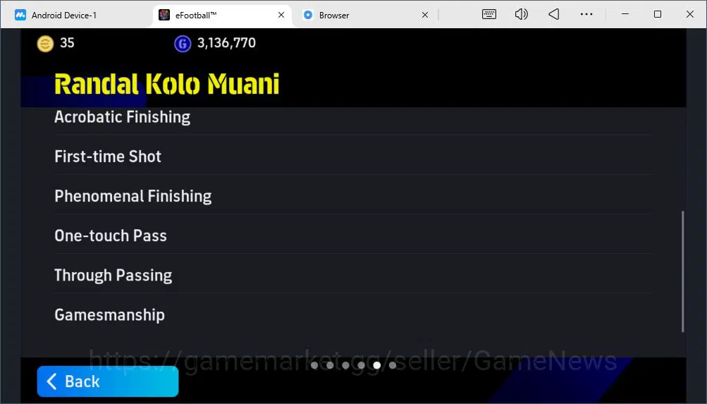eFootball Accounts Starter Mobile|{Marco Van Basten,Randal Kolo Muani,El-Hadji Diouf}Phenom Finish,Marcus Rashford 5