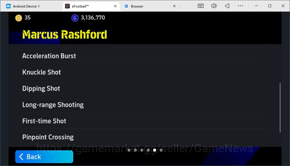 eFootball Accounts Starter Mobile|{Marco Van Basten,Randal Kolo Muani,El-Hadji Diouf}Phenom Finish,Marcus Rashford 6