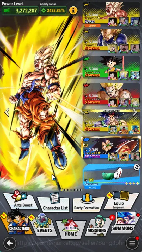 Dragon Ball Legends Accounts Global | Lvl 181 |228.4M Total Power|6K CC|6 UL|UL image 2