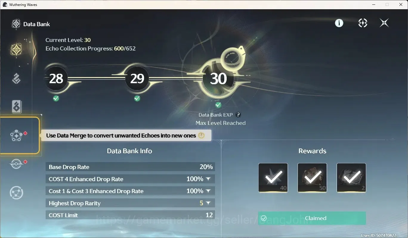 Wuthering Waves Accounts Starter NA|UL 49|Rank 5|2 Char Limited [Lucy Rc6,Rebecca]+Sign|Mc Male|TakeMail WW215B 11