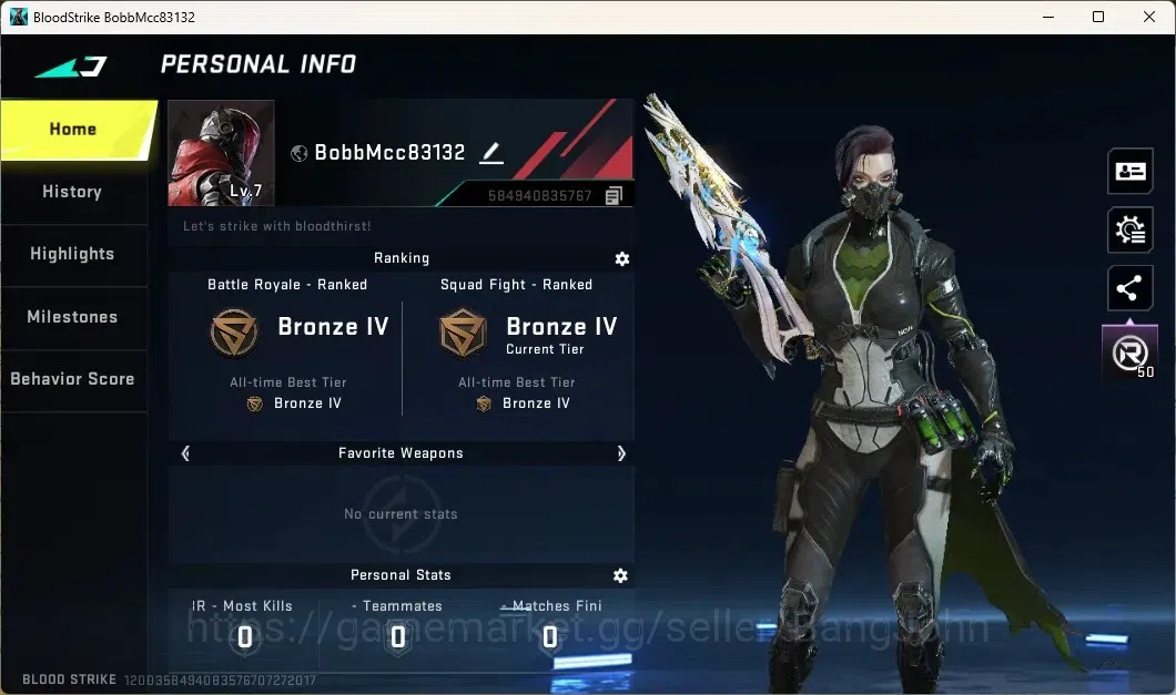 Blood Strike Accounts Others ASIA | Eternal Gun: Bizon-Seraph|2 Legendary Gun|1 Epic Name Changing Card|50 Eternal Upgrade 1