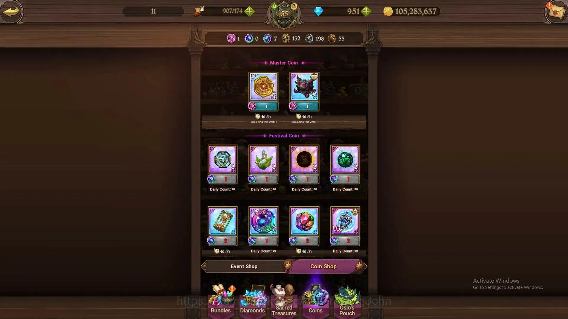 The Seven Deadly Sins: Grand Cross Accounts Endgame Global | 2.51M Power | LR: Princess Elizabeth,Princess Brunhild|UR 9