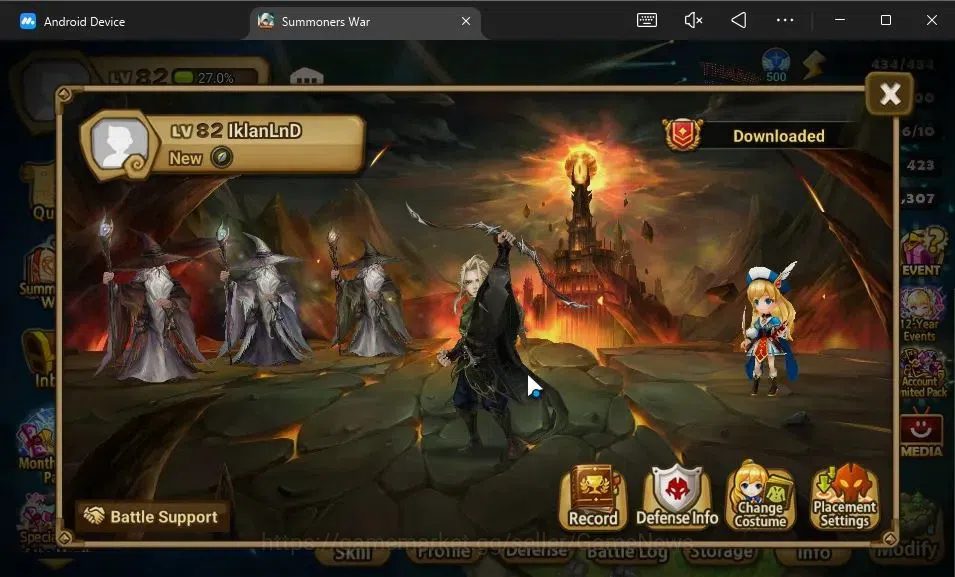 Summoners War: Sky Arena Accounts GLOBAL Lv 82|1 LD[Gandalf Light]|21 Total NB5[Anav image 2