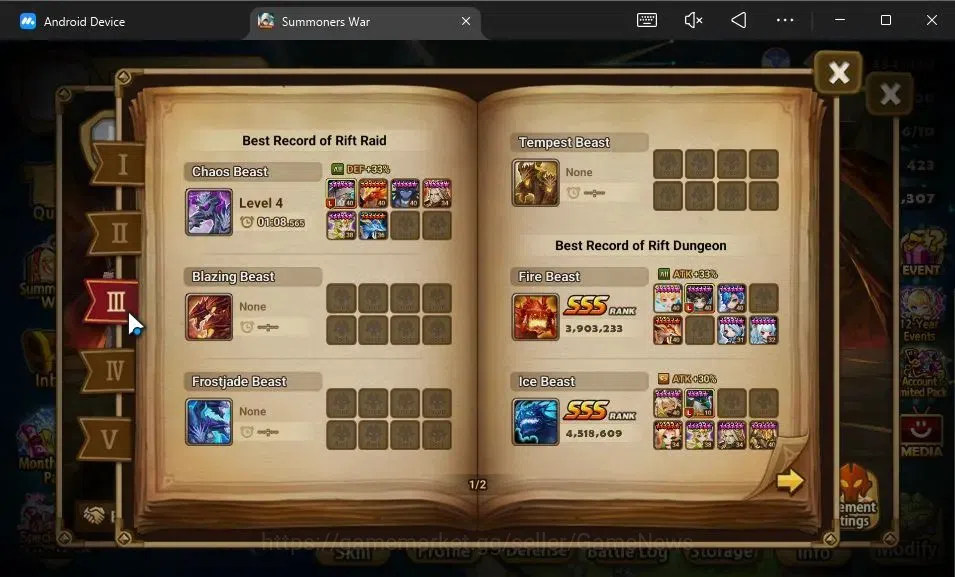 Summoners War: Sky Arena Accounts GLOBAL Lv 82|1 LD[Gandalf Light]|21 Total NB5[Anav image 5