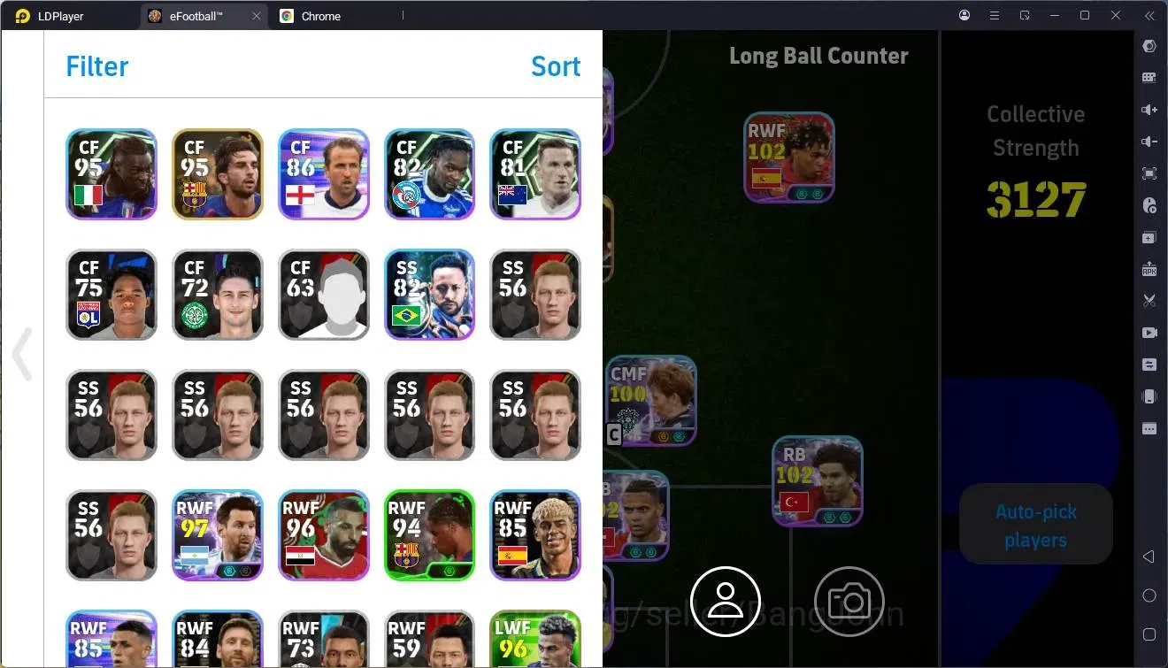 eFootball Accounts Legends & Iconic Players Mobile |PW 3127|Epic Baggio,Totti,Koller,Denilson Etc|SHW 2