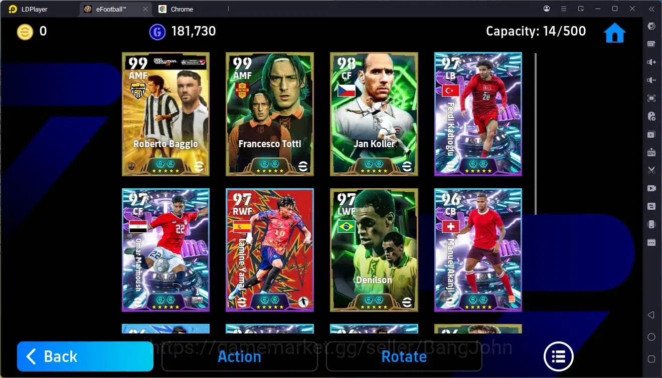 eFootball Accounts Legends & Iconic Players Mobile |PW 3127|Epic Baggio,Totti,Koller,Denilson Etc|SHW 4