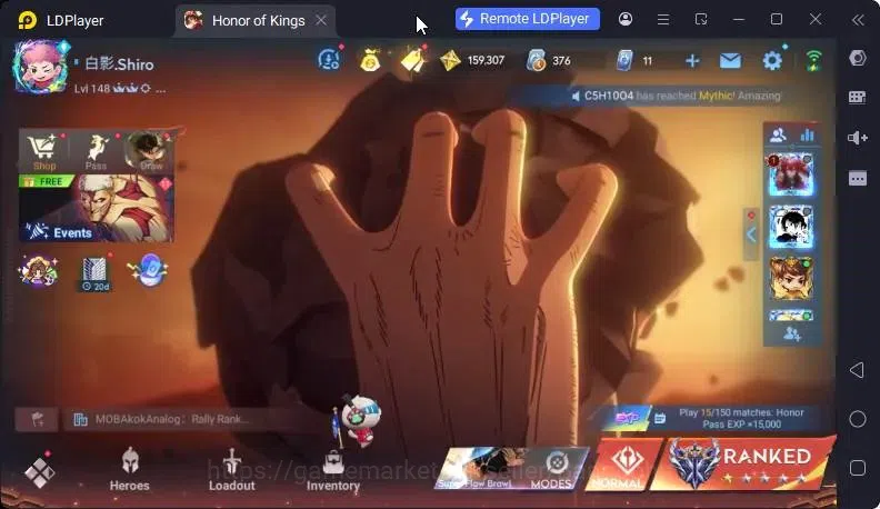 Honor of Kings Accounts Global Hero112 Skin153 |Legend SunCe|SanXingdui Hu image 2