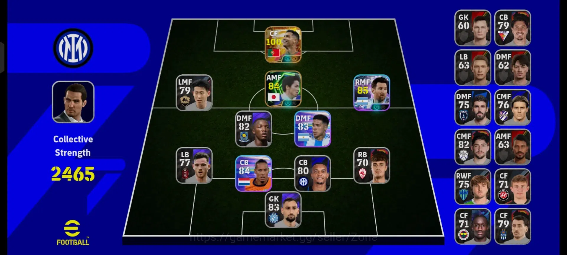 eFootball Accounts Legends & Iconic Players Mobile|PW 2465|Big Time Cristiano Ronaldo+Shinji Ono,Show Time Messi|CHECK 1