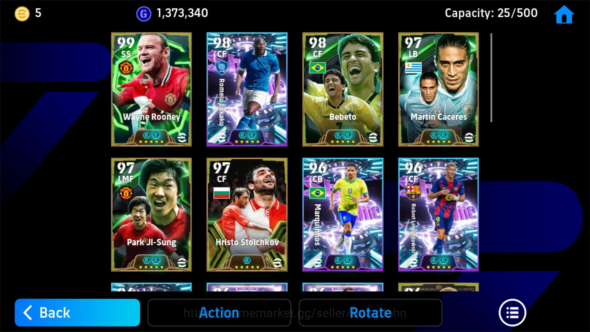 eFootball Accounts Android Power 3168 | Wayne Rooney Epic DB | Romelu image 3