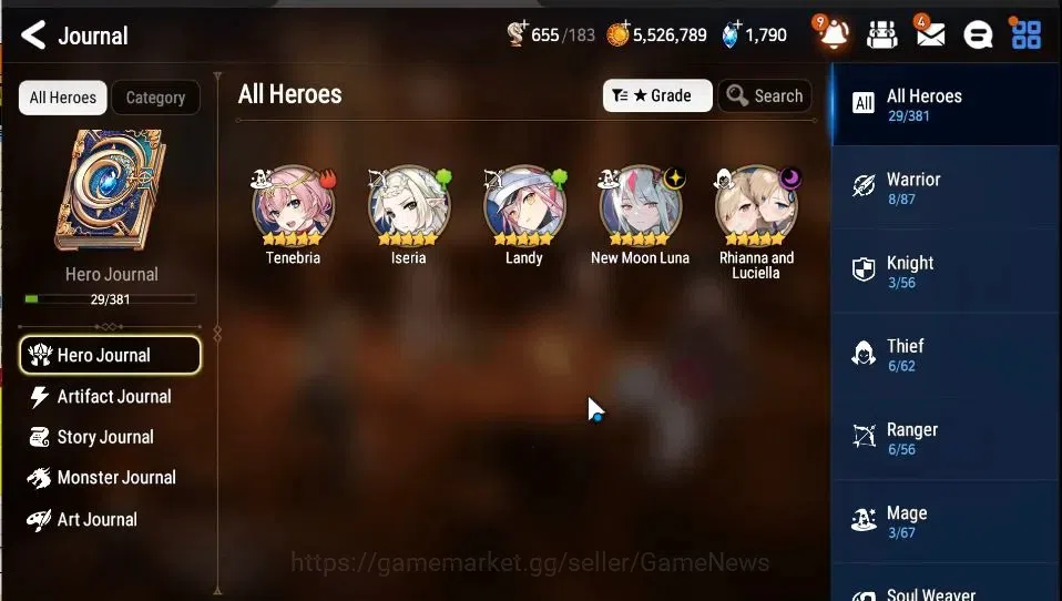 Epic Seven Accounts GLOBAL Unverif|New Era|2 ML(Rhianna&Luciella,NM Lu image 5