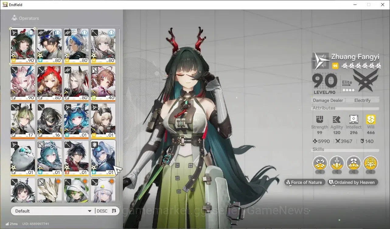 Arknights: Endfield Accounts ASIA|Lv 56|8 SSR (3 Limit)+ 11 (*6 Weapon) [Z Fang image 1