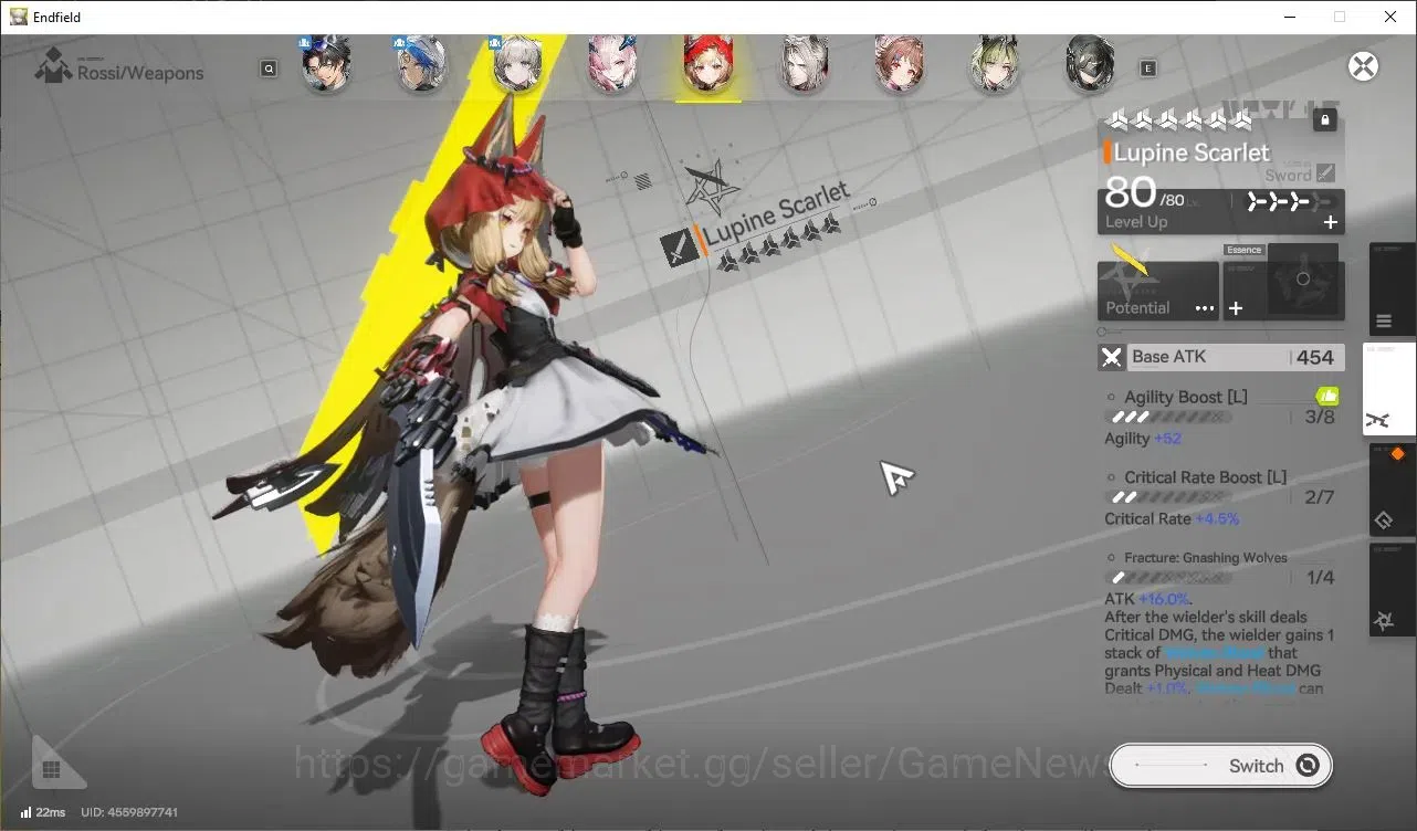 Arknights: Endfield Accounts ASIA|Lv 56|8 SSR (3 Limit)+ 11 (*6 Weapon) [Z Fang image 11