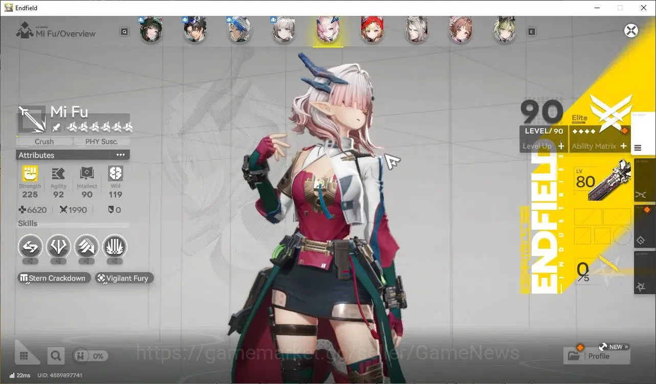 Arknights: Endfield Accounts ASIA|Lv 56|8 SSR (3 Limit)+ 11 (*6 Weapon) [Z Fang image 6
