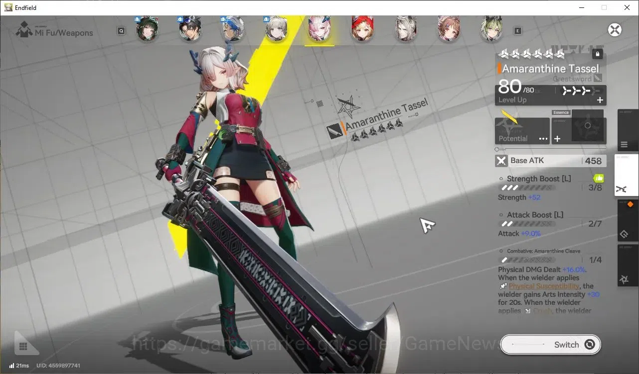 Arknights: Endfield Accounts ASIA|Lv 56|8 SSR (3 Limit)+ 11 (*6 Weapon) [Z Fang image 8