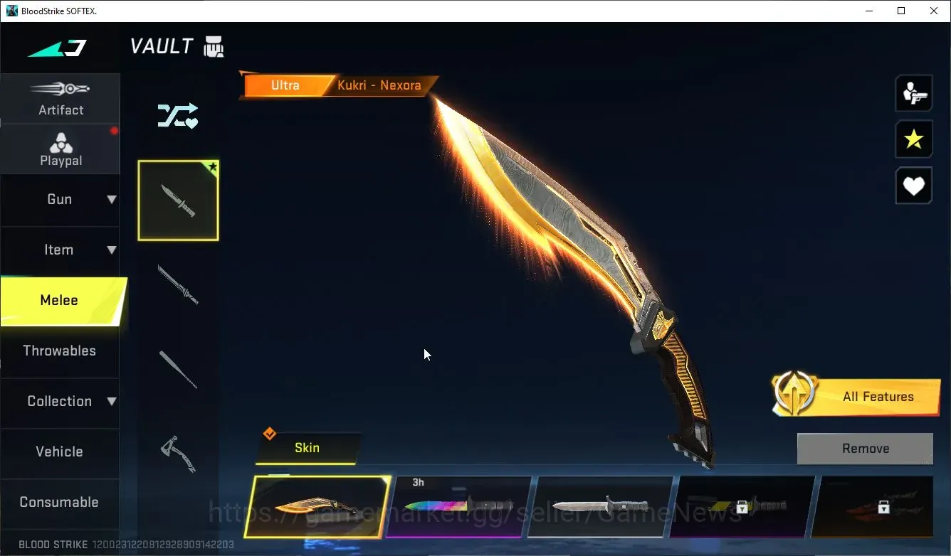 Blood Strike Accounts Collab Skin Asia|Melee Kukri Noxdra|Collab AOT2 Female Titan,M4A1 Bof,7DS karl98,QBZ95,BLEACH 1
