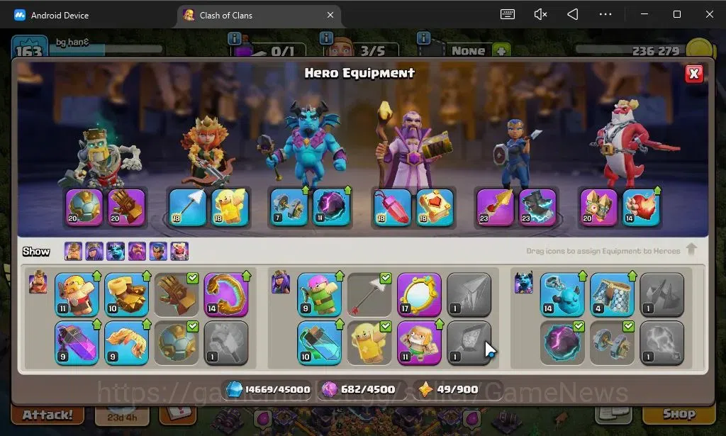 Clash of Clans Accounts LV 163|TH 15-BH 9|HH 9|Limited Skin|BK 42,AQ 53,GW image 10