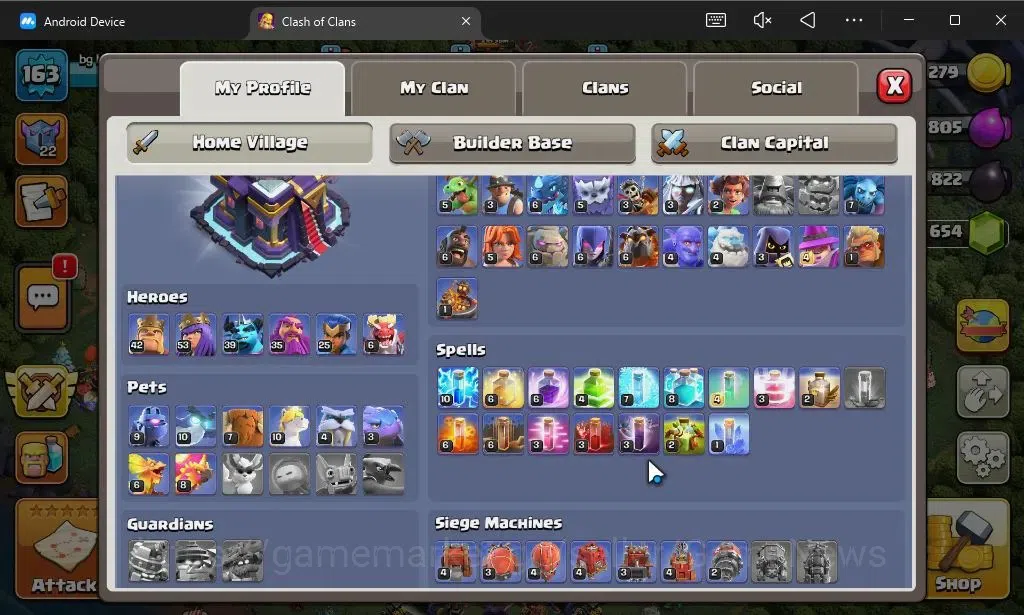Clash of Clans Accounts LV 163|TH 15-BH 9|HH 9|Limited Skin|BK 42,AQ 53,GW image 3