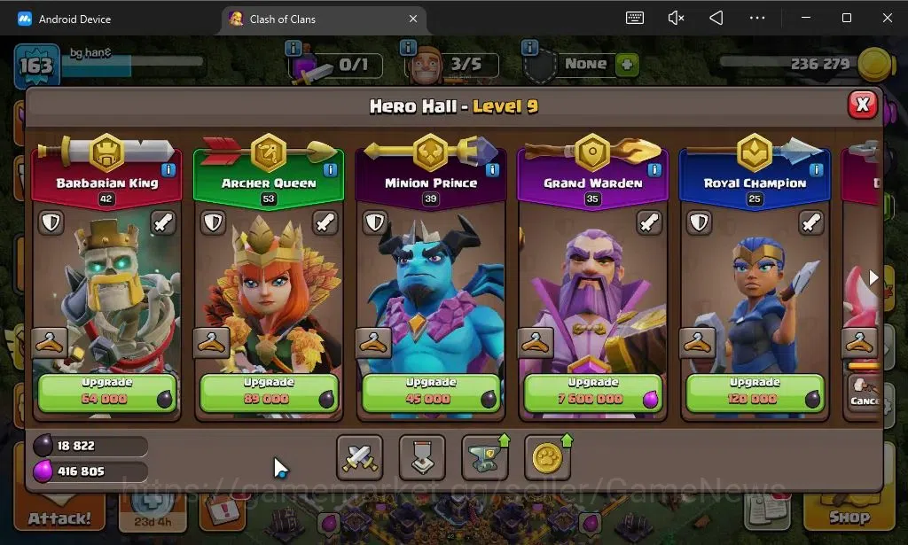Clash of Clans Accounts LV 163|TH 15-BH 9|HH 9|Limited Skin|BK 42,AQ 53,GW image 8