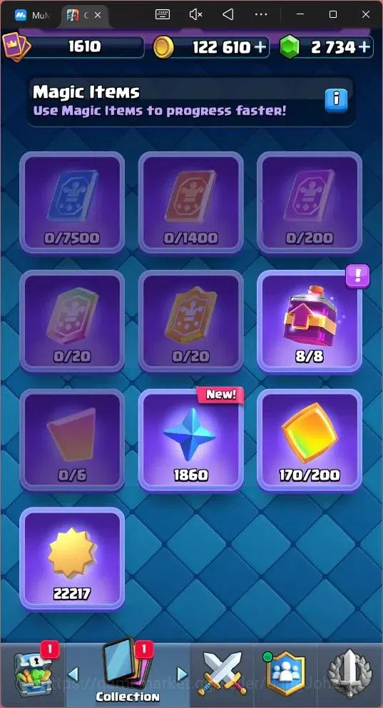 Clash Royale Accounts Global |CL 1610|KTL 15|Trophy 10274|121 Cards|6 Ma image 15