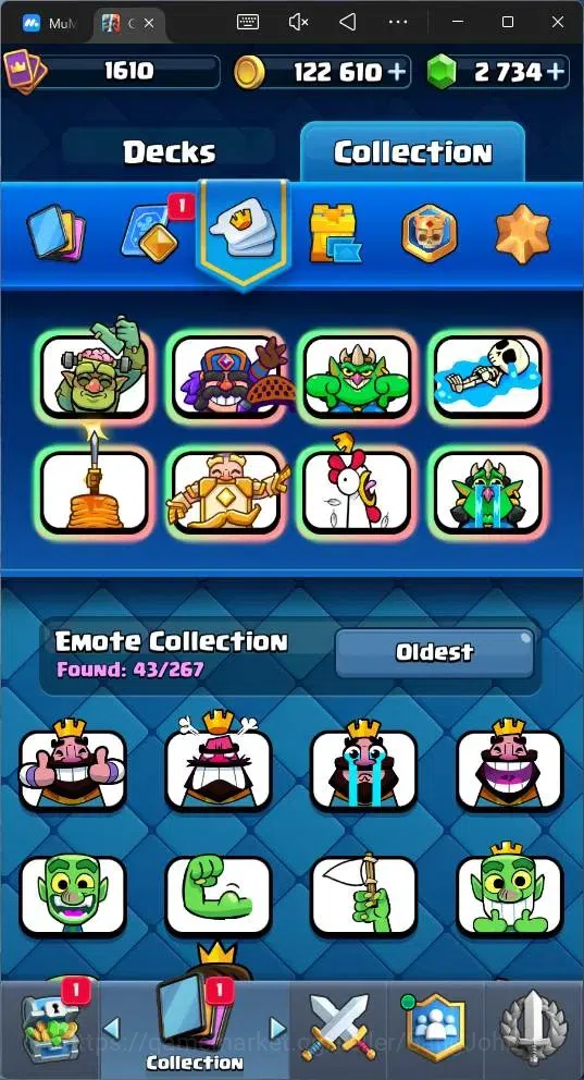 Clash Royale Accounts Global |CL 1610|KTL 15|Trophy 10274|121 Cards|6 Ma image 16