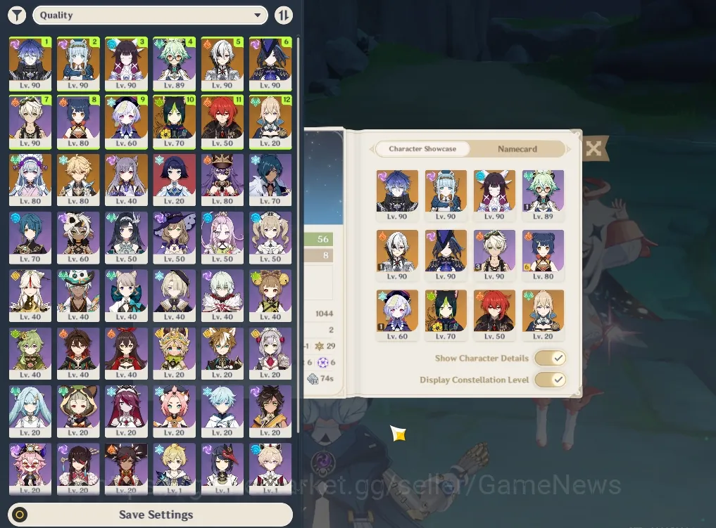 Genshin Impact Accounts End Game ASIA|AR 56|1 Premium Team|Rate On|5 Limited + 5(*5 Weapon)|(Flins,Arlecchino 1