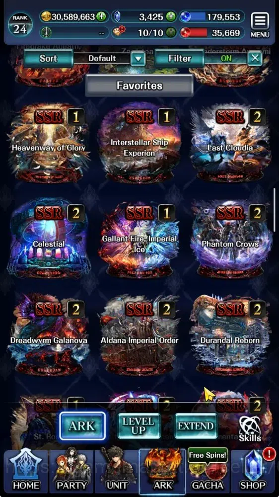 Last Cloudia Accounts Endgame GLOBAL|Rank 24|3,4K Crystal|Top Tier Unit [AoG Labyreth,Arkh KoD,SM Sera,Ascended Roland,Etc|7 13