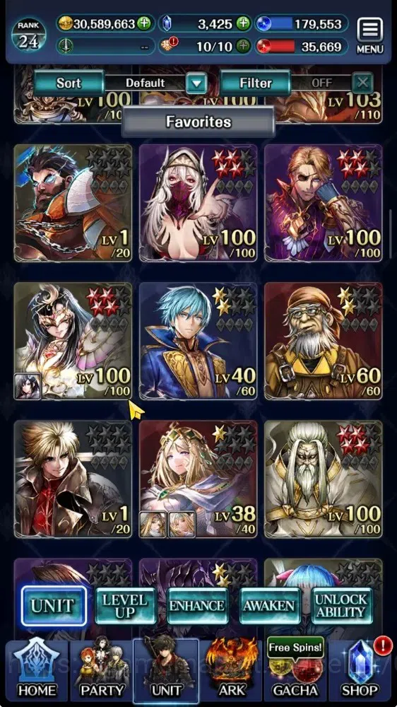 Last Cloudia Accounts Endgame GLOBAL|Rank 24|3,4K Crystal|Top Tier Unit [AoG Labyreth,Arkh KoD,SM Sera,Ascended Roland,Etc|7 2