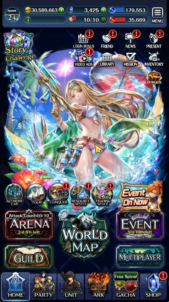 Last Cloudia Accounts Endgame GLOBAL|Rank 24|3,4K Crystal|Top Tier Unit [AoG Labyreth,Arkh KoD,SM Sera,Ascended Roland,Etc|7 20