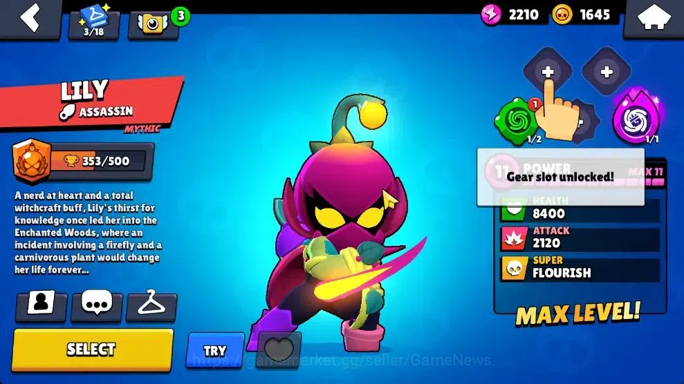 Brawl Stars Accounts 1011 Trophy|15 Brawlers 2 Max Lvl [Lily,Shelly]|1  image 12