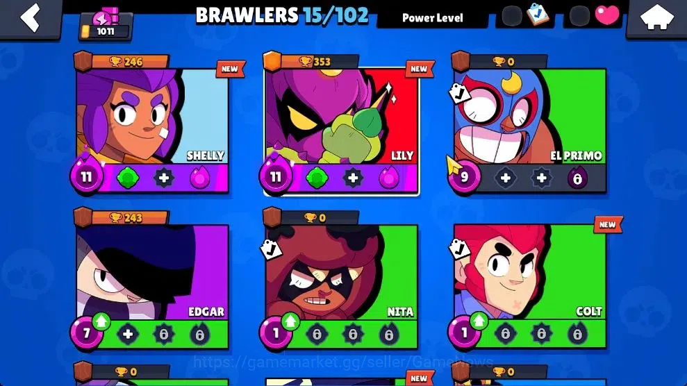 Brawl Stars Accounts 1011 Trophy|15 Brawlers 2 Max Lvl [Lily,Shelly]|1  image 4