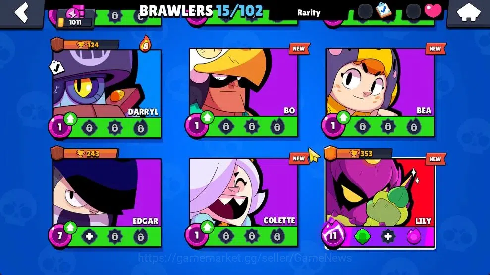 Brawl Stars Accounts 1011 Trophy|15 Brawlers 2 Max Lvl [Lily,Shelly]|1  image 5