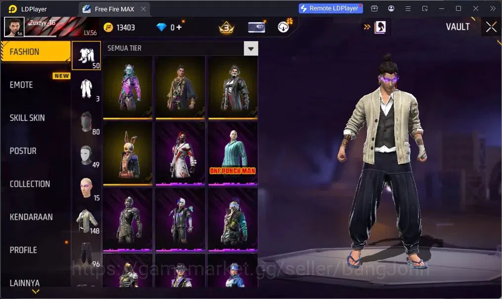 Free Fire Accounts Indonesia | EVO SCAR-Megalodon Alpha | M1887-One P image 17