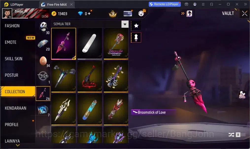 Free Fire Accounts Indonesia | EVO SCAR-Megalodon Alpha | M1887-One P image 5
