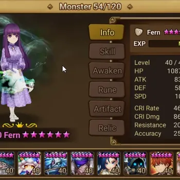 Summoners War: Sky Arena Accounts End-Game GLOBAL|Lv100|3 LD (Limited Light Fern,51LV3R,Nigong) 33 NB5