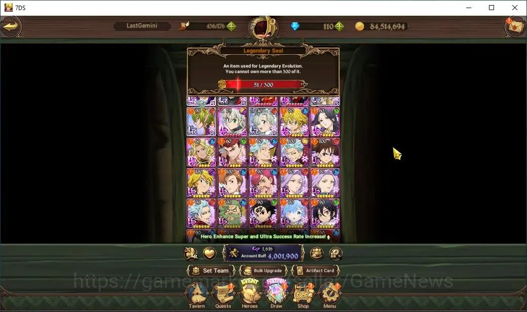 The Seven Deadly Sins: Grand Cross Accounts Global|110 Dm|4M CC|4 LR+7 UR+Collab ReZero|Piety, image 4