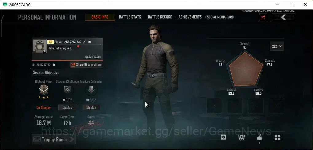 Arena Breakout Accounts MOBILE|Lv30|SV 18.7M|CV 16M|QS AKS-74U&DP-12,SS SC image 2