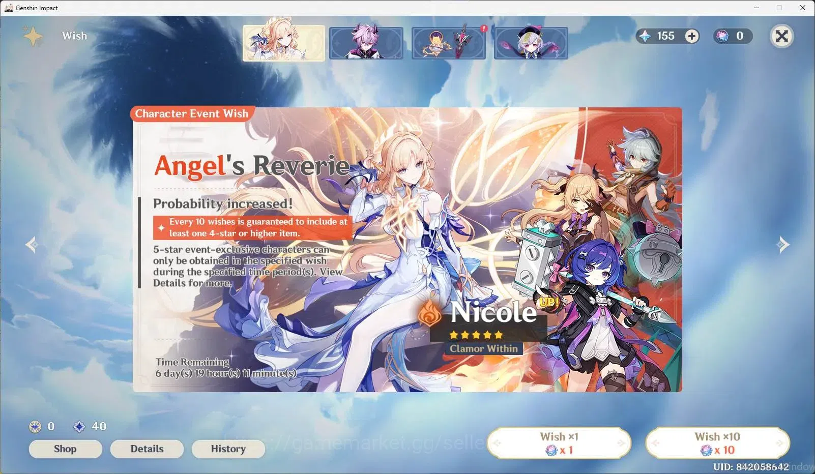 Genshin Impact Accounts ASIA |13 Limit , NO sign|Limit Alercchino,Kazuha,S image 6