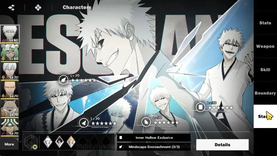 BLEACH: Soul Resonance Accounts NuverseSEA|LV 61|10 SSR [Ichigo IH,Nelliel,Gin,Ika image 5