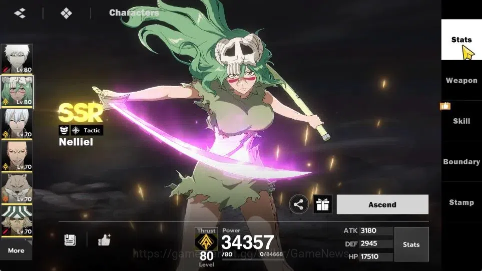 BLEACH: Soul Resonance Accounts NuverseSEA|LV 61|10 SSR [Ichigo IH,Nelliel,Gin,Ika image 6