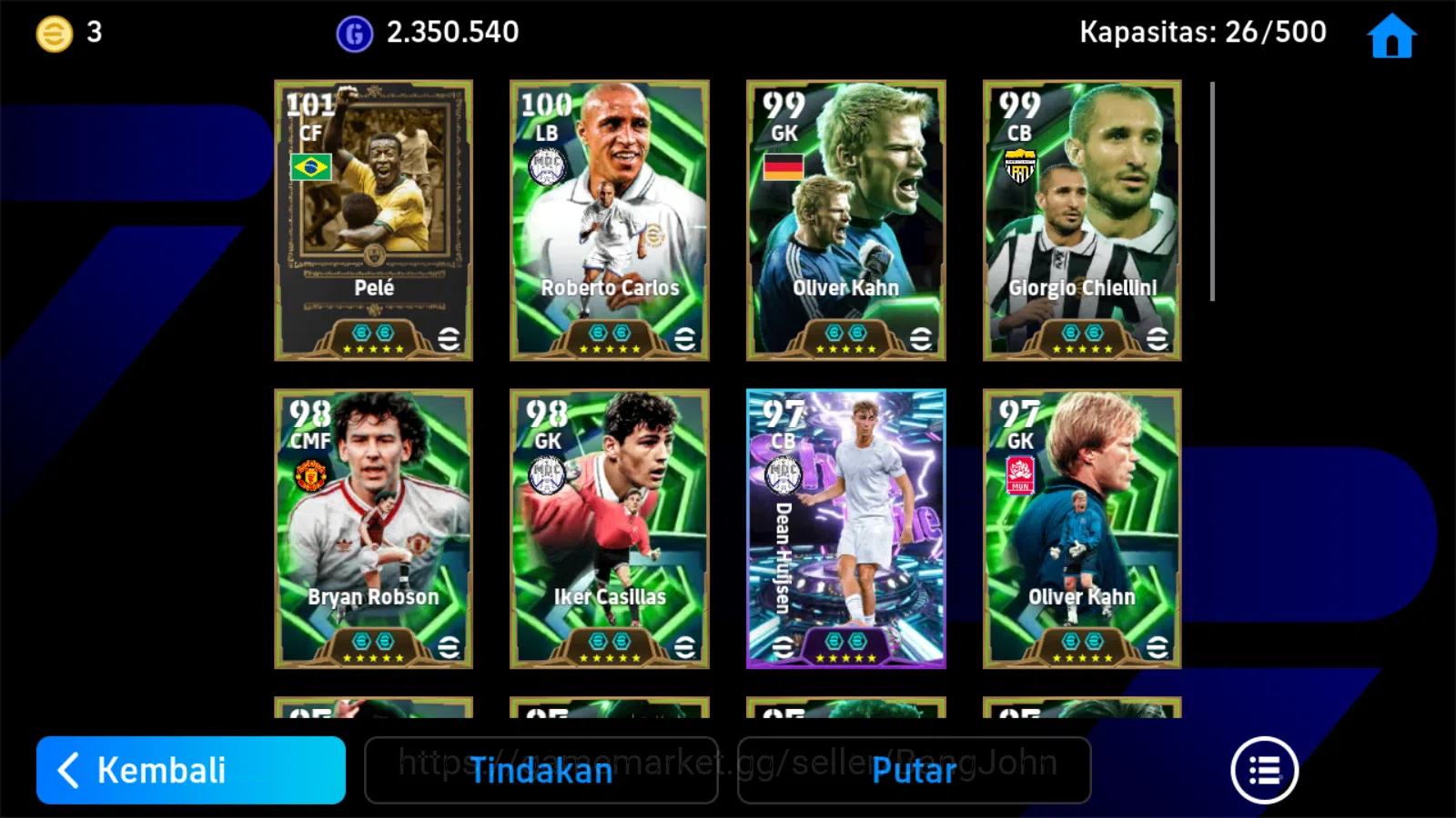 eFootball Accounts Power 3202 | pele epicdb,roberto carlos epicdb,rob image 4