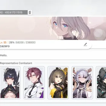 Chaos Zero Nightmare Accounts ASIA|Lv 55|1LIMITS|4 SSR|1Limited (Rossweisse M2,Kayron,Veronica,Kaliphe,Etc|4selector SSR