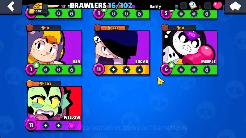 Brawl Stars Accounts 1002 Trophy|16 Brawlers 4 Max Lvl [Willow,Edgar,Sh image 4