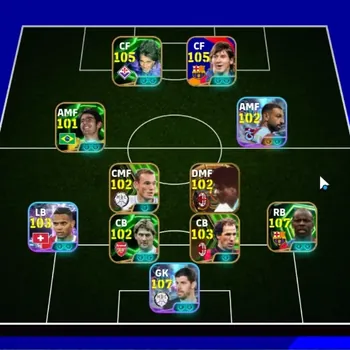 eFootball Accounts Legends & Iconic Players Android|Power 3204|22 Epic Lionel Messi,Lilian Thuram,Paul